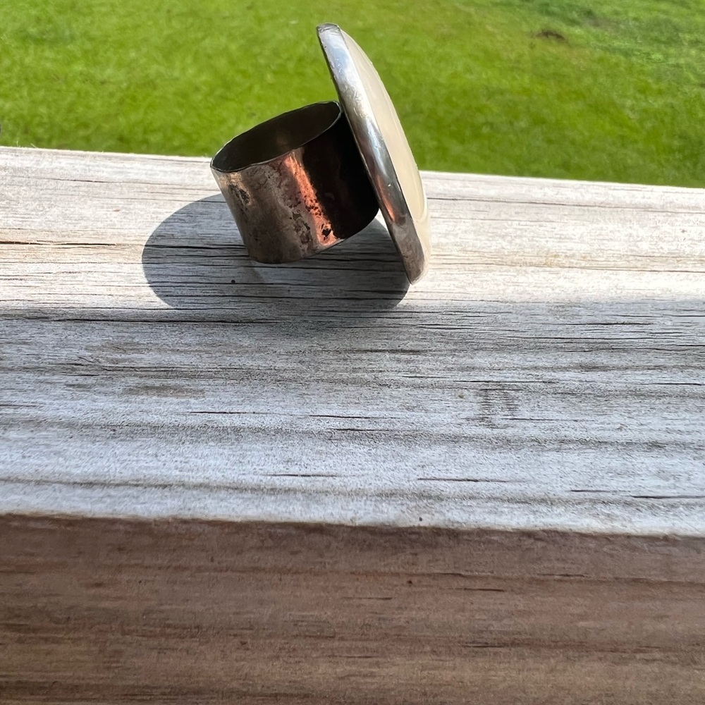 Sterling Silver Gemstone Statement Ring - image 2
